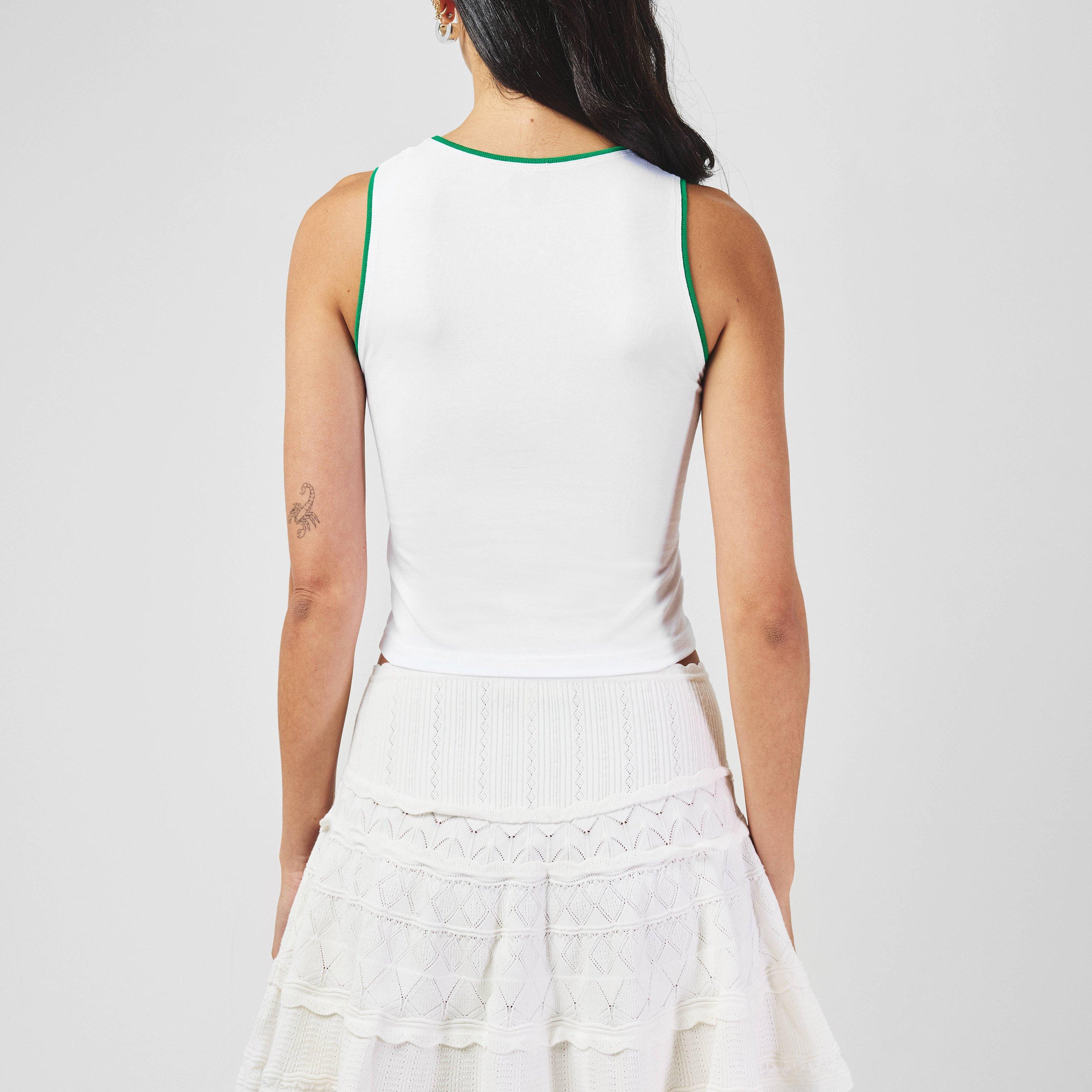 Plain Cotton Logo Baby Vest