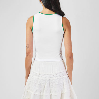 Plain Cotton Logo Baby Vest