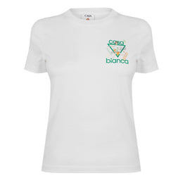 Logo Cotton Cropped Tennis T-Shirt