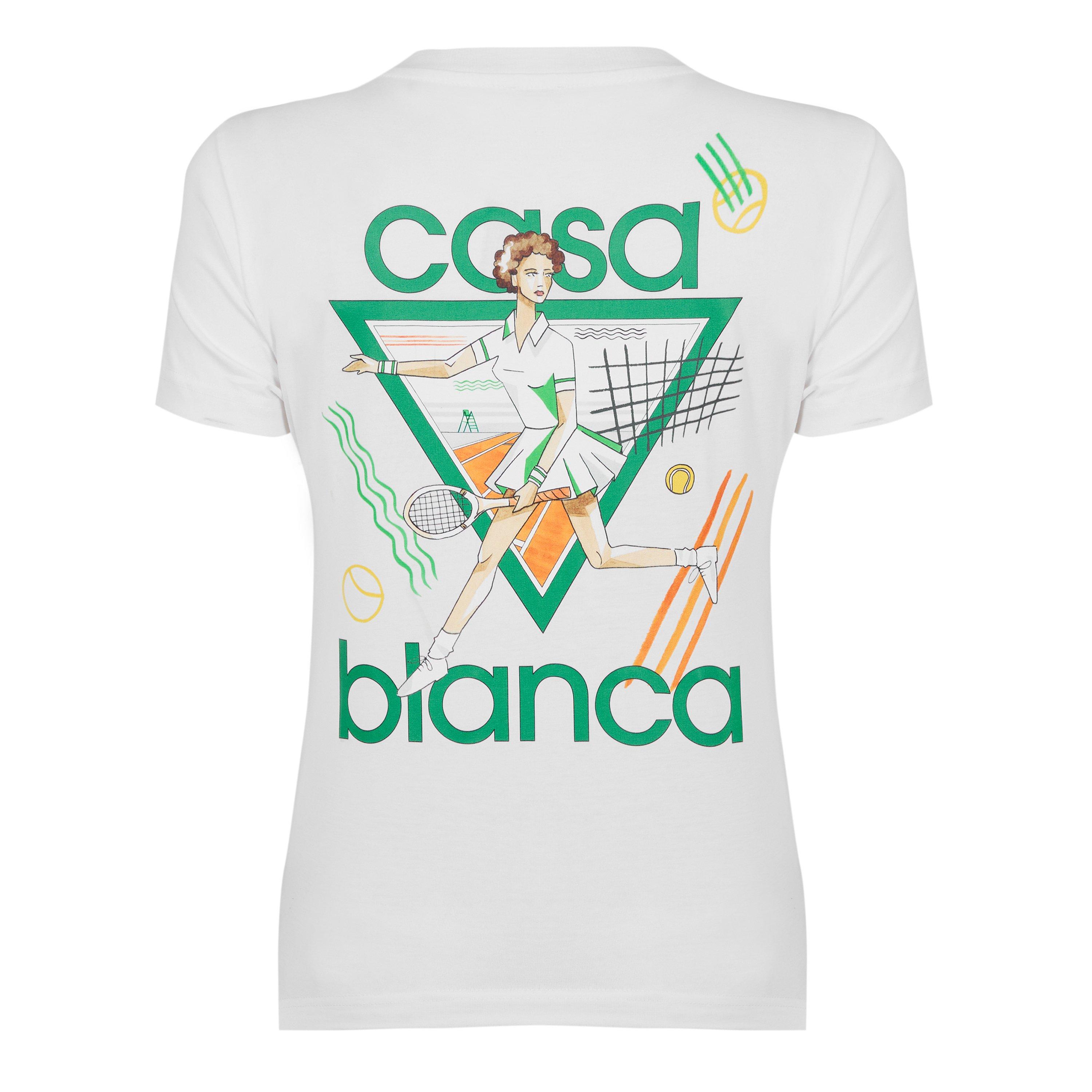 Logo Cotton Cropped Tennis T-Shirt
