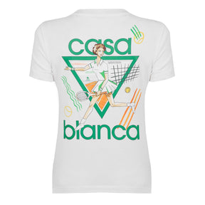 Women's Logo Cotton Cropped Tennis T-Shirt