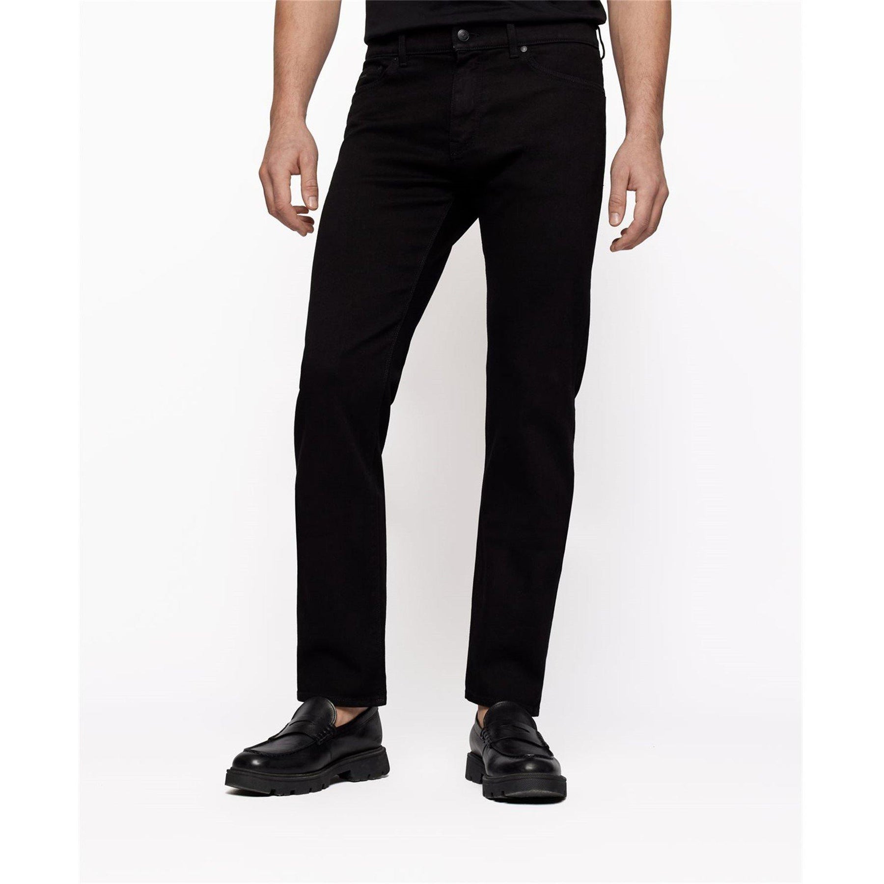 Men's Regular Black Jeans, Expertly Crafted