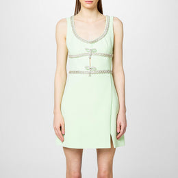 Diamante Bow Trim Mini Dress