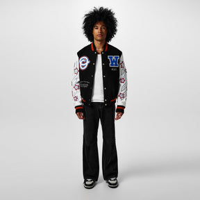 Men's Flare Distressed Patchwork Jeans