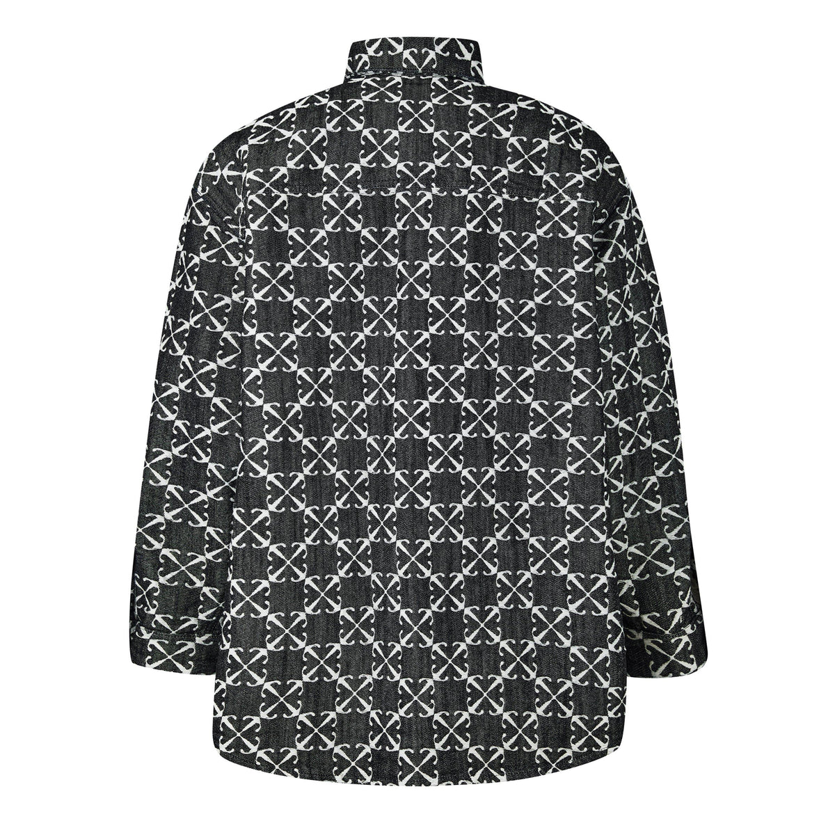 Jacquard Logo Denim Shirt