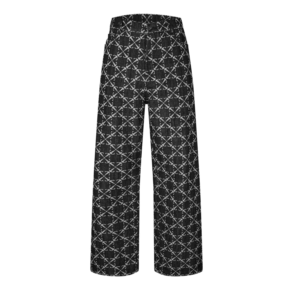 Arrow Jacquard Straight Jeans