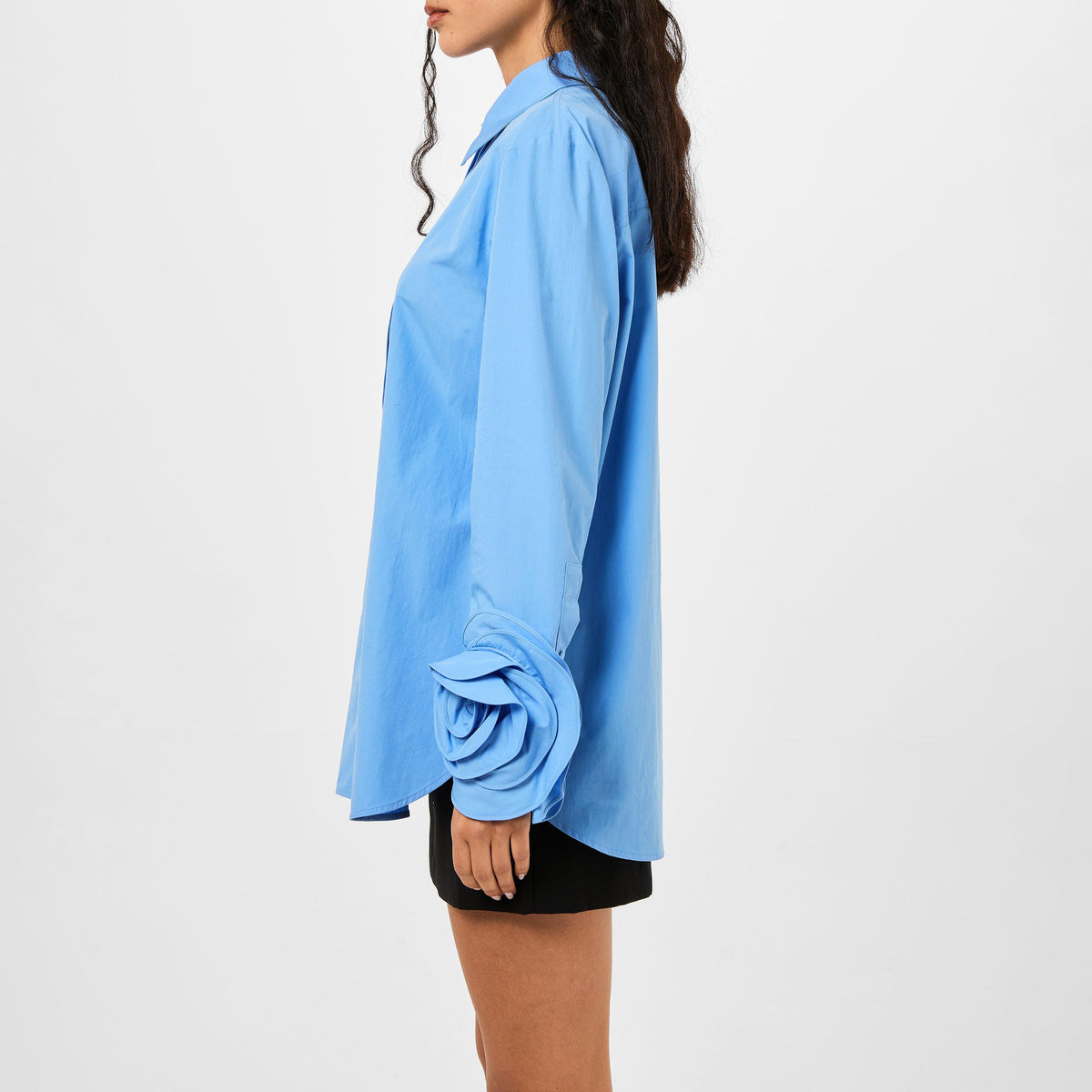 Rose Applique Poplin Shirt