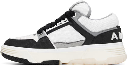 White & Black MA Quad Debossed Nubuck MA-1 Sneakers