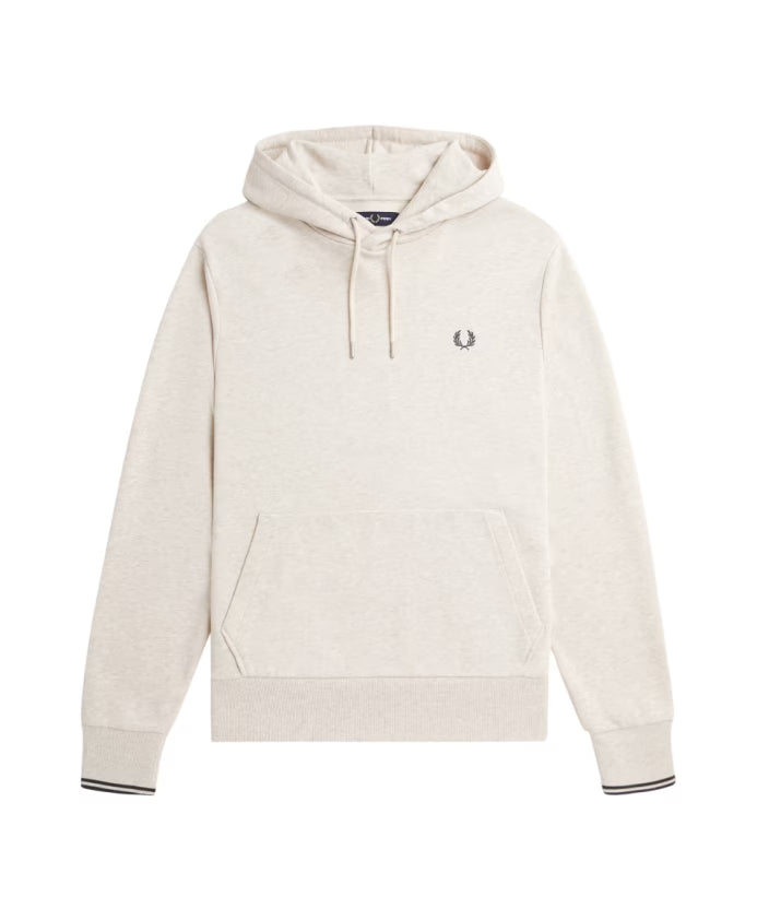 Fred Perry Cream Sweatshirt with Drawstring Hood