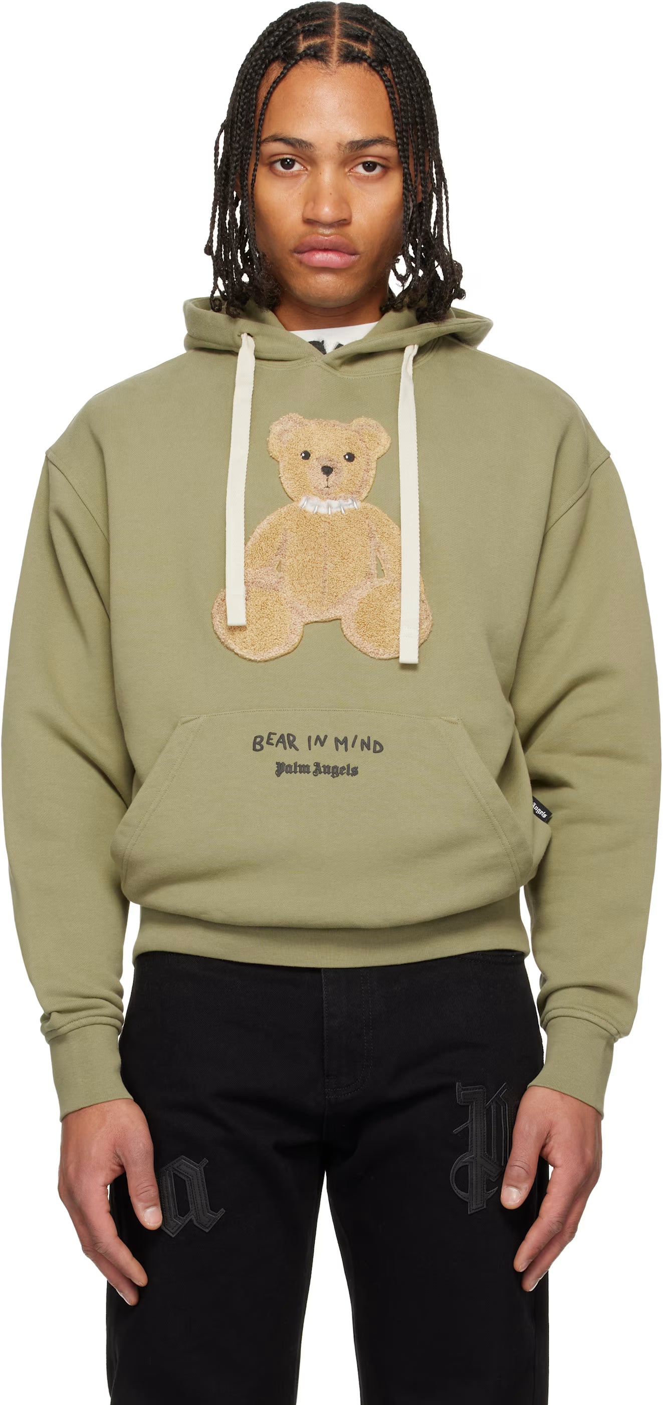Green 'Bear In Mind' Hoodie