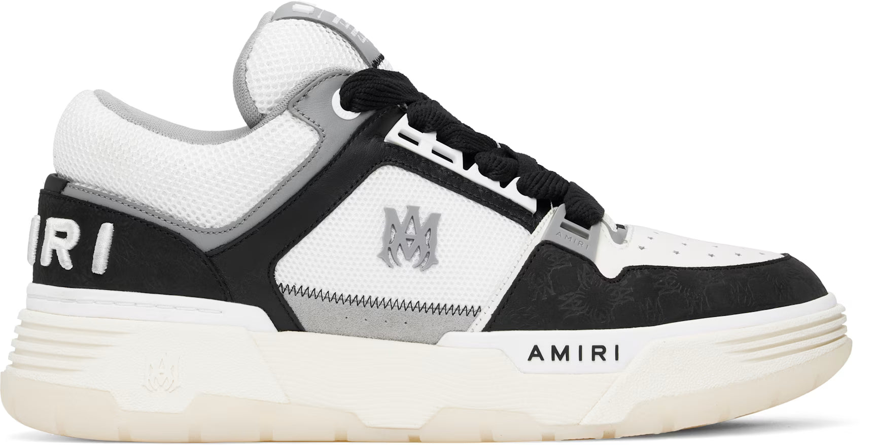 White & Black MA Quad Debossed Nubuck MA-1 Sneakers