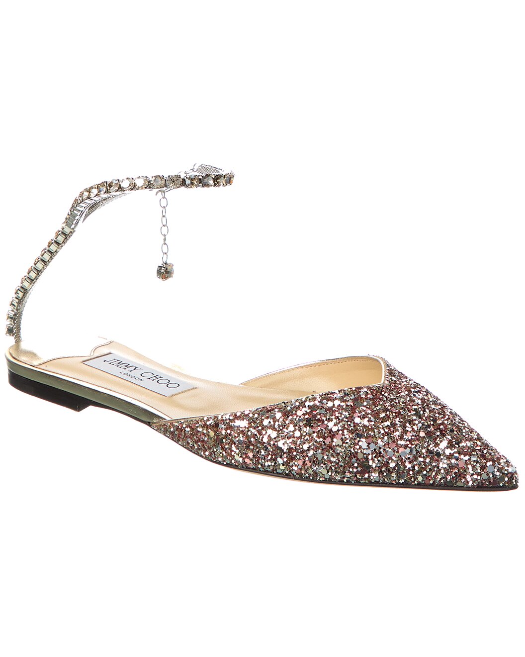 Jimmy Choo Saeda Glitter Flat