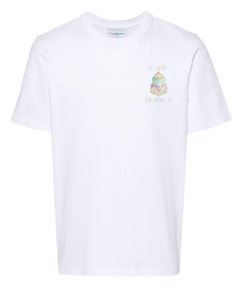 Casablanca White Multicolour Cotton Jersey T-Shirt