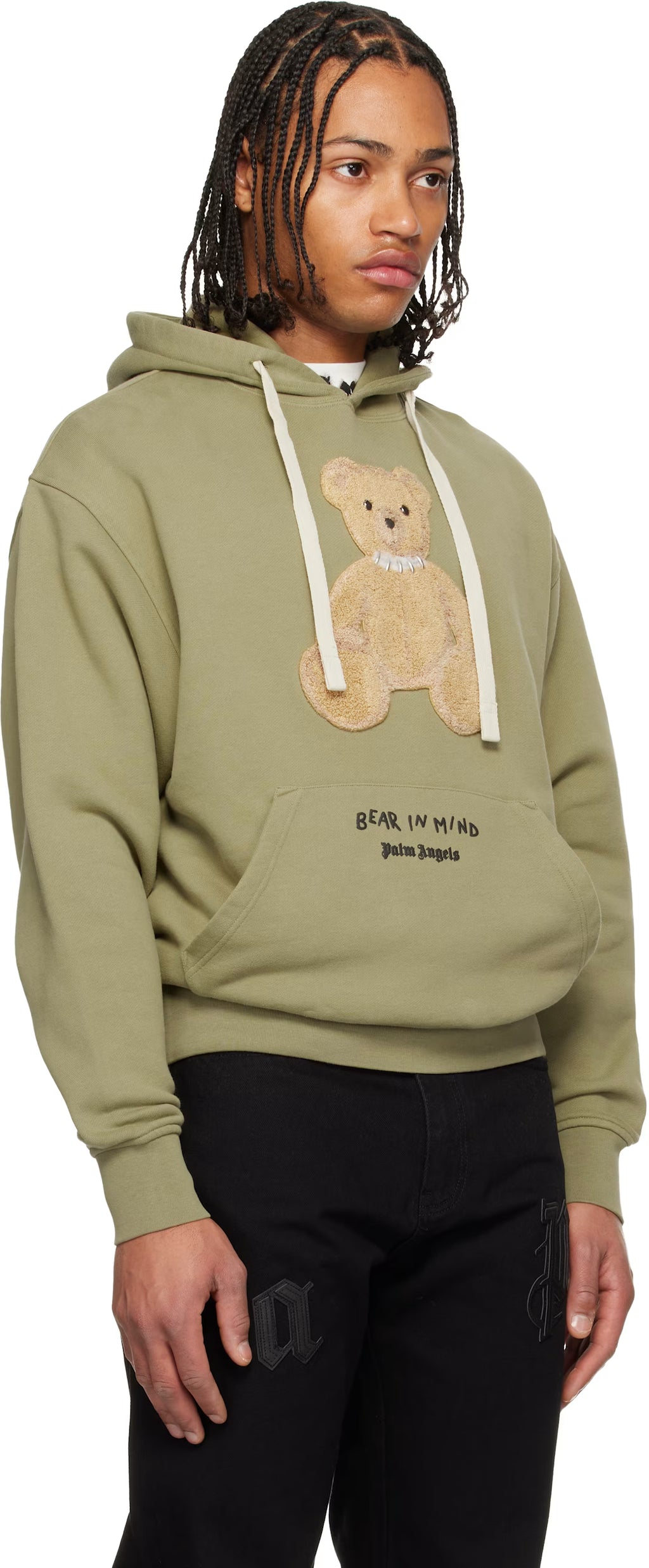 Green 'Bear In Mind' Hoodie