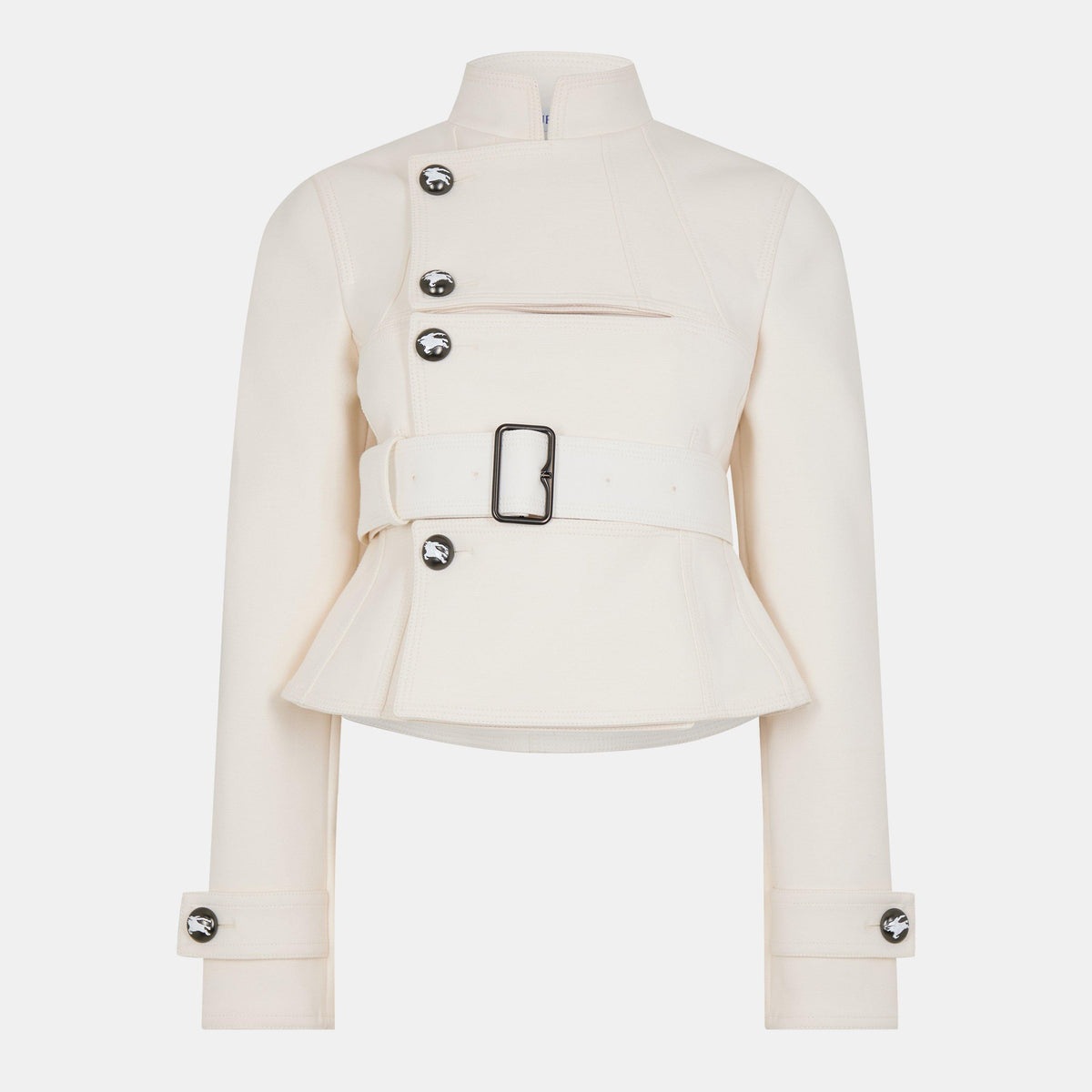 Stretch Cotton Blend Tailored Jacket
