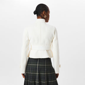 Stretch Cotton Blend Tailored Jacket