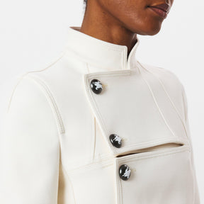 Stretch Cotton Blend Tailored Jacket