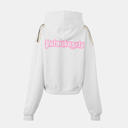 Neon Cropped Pull Over Hoodie