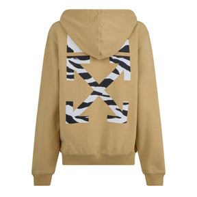 Women's Zebra Print Logo Design Hoodie