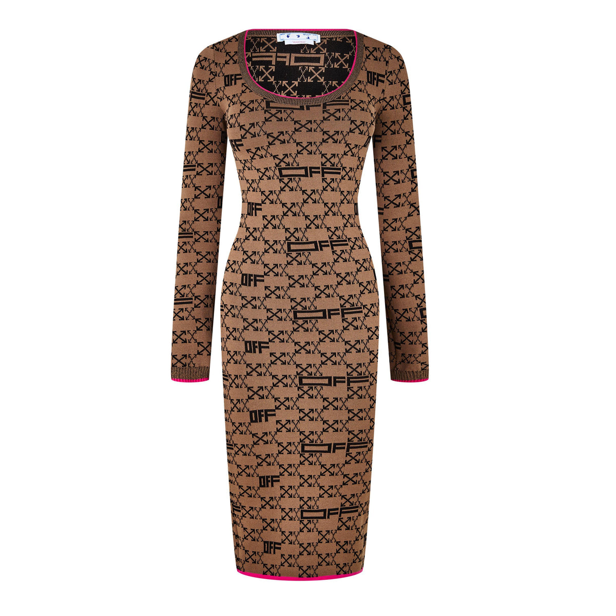 Monogram Logo Print Dress