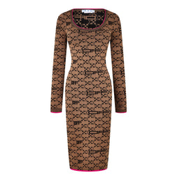 Women's Monogram Logo Print Dress, All Over Logo