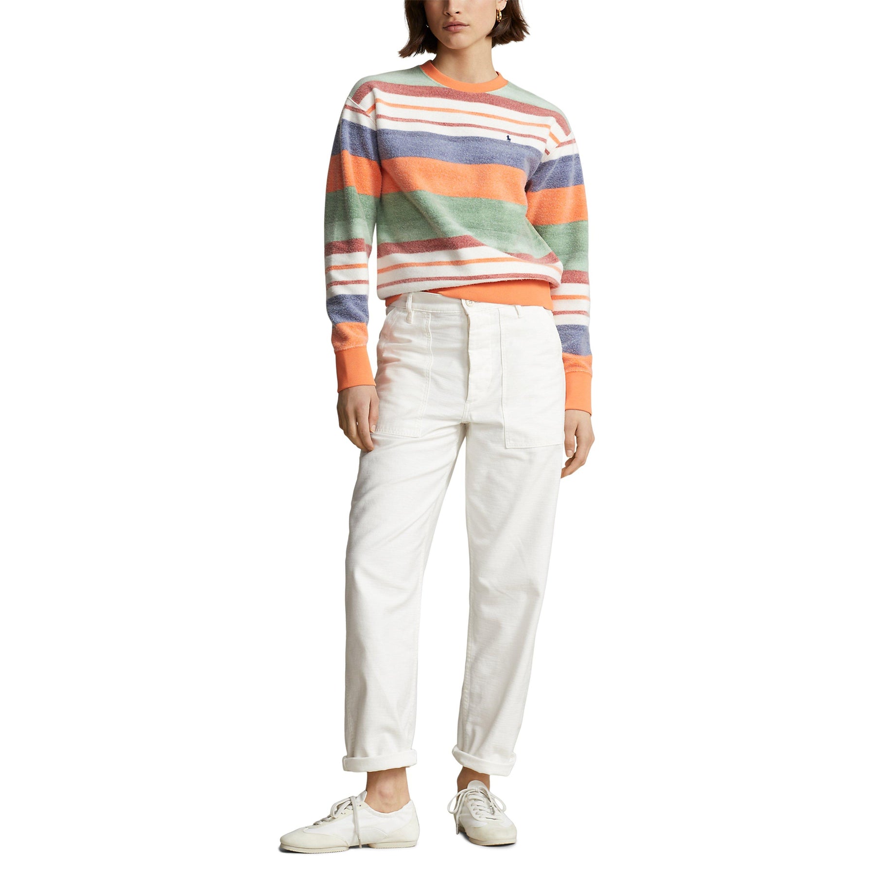 Striped Crew Sweater
