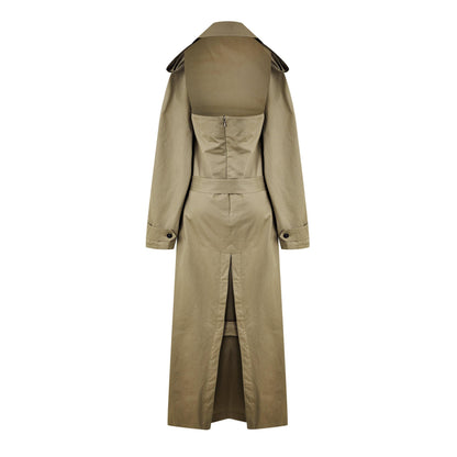 Suspend Cotton Long Sleeve Trench Dress