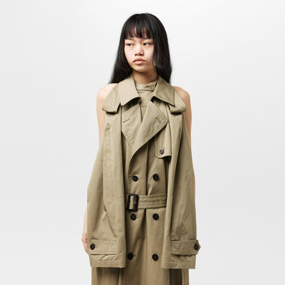 Suspend Cotton Long Sleeve Trench Dress