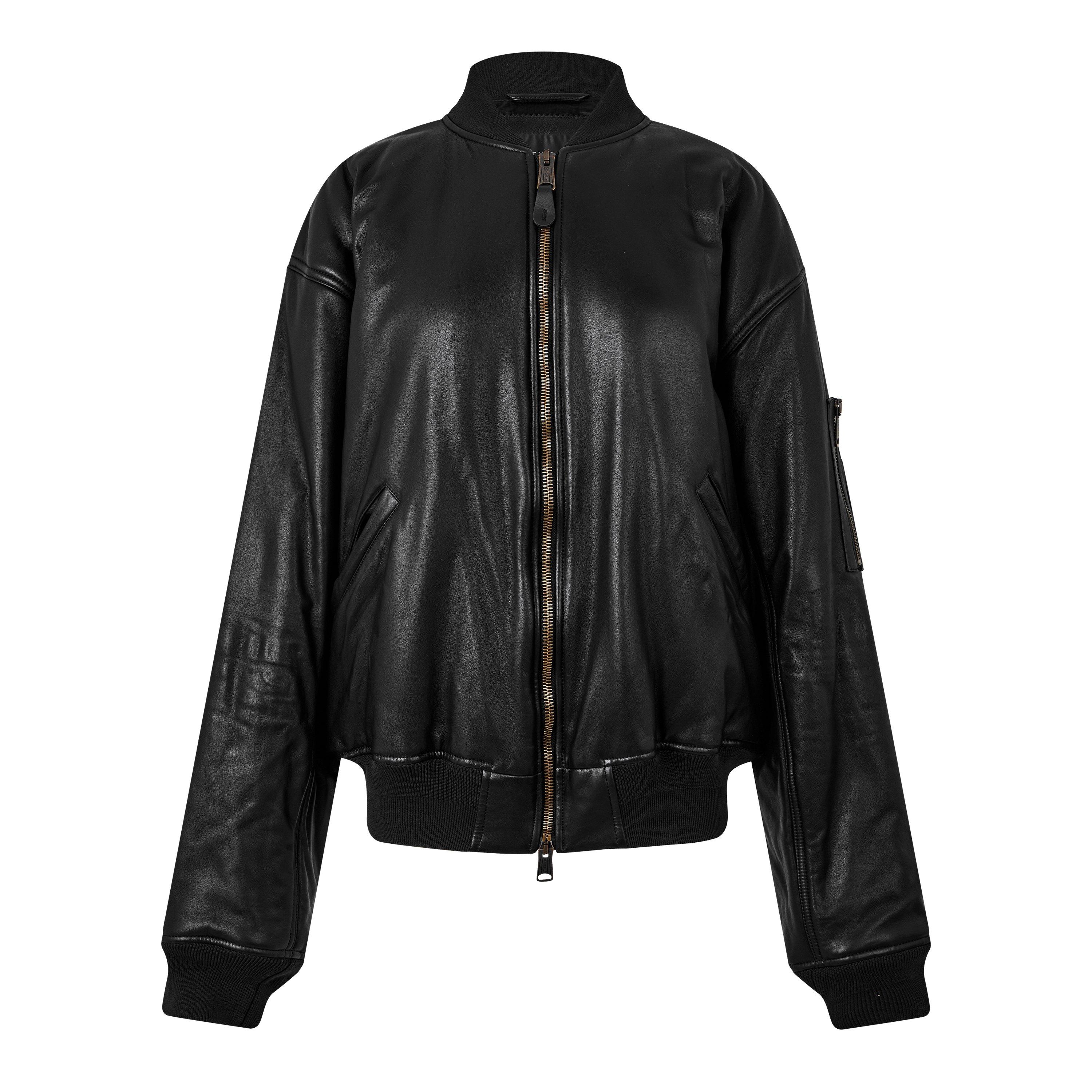 Soft Leather Bomber Jacket