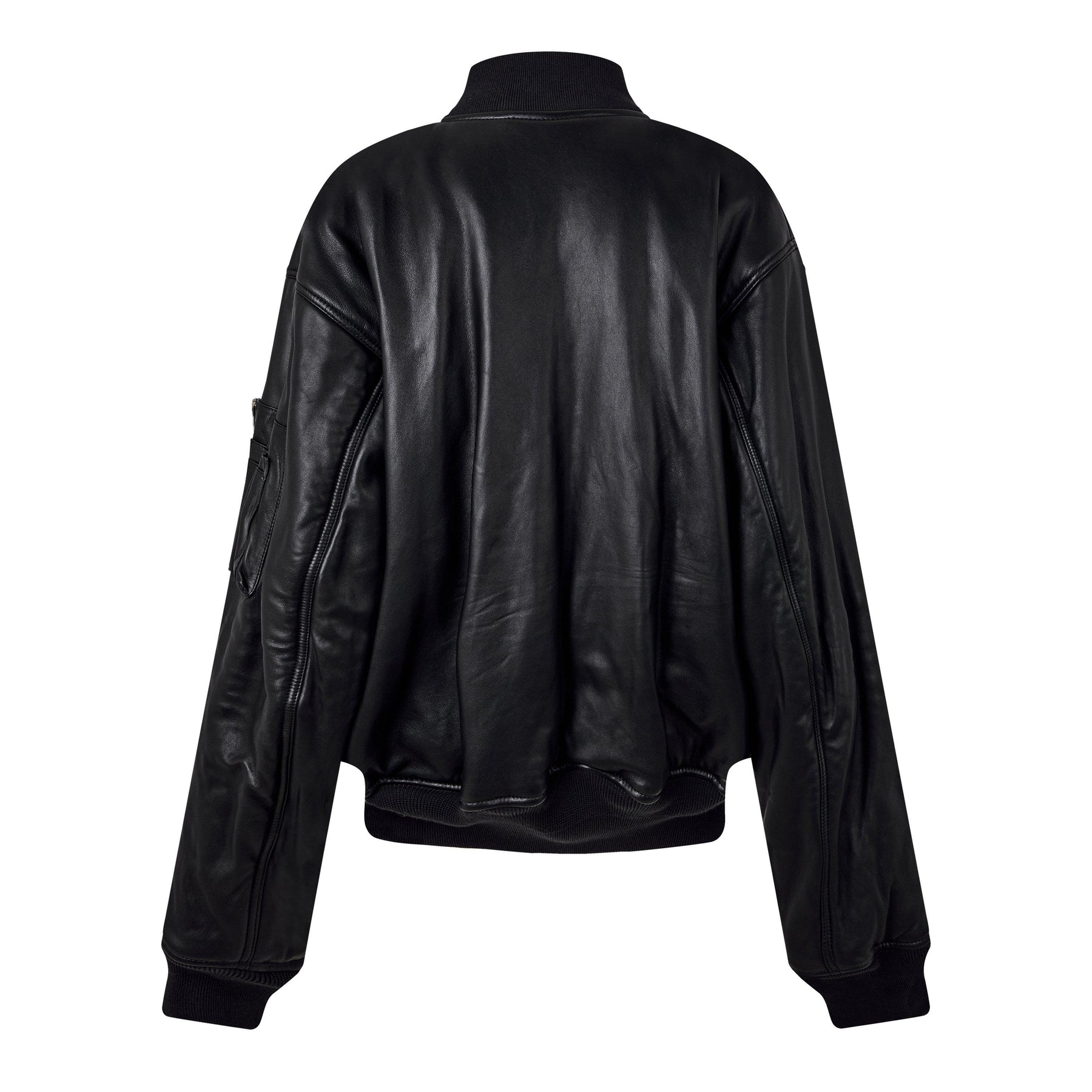 Soft Leather Bomber Jacket