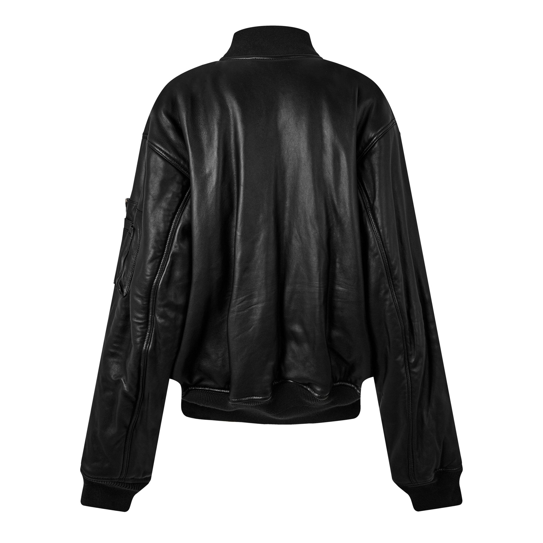 Soft Leather Bomber Jacket