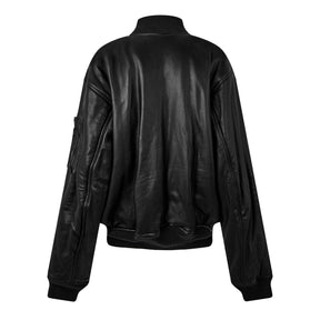 Soft Leather Bomber Jacket