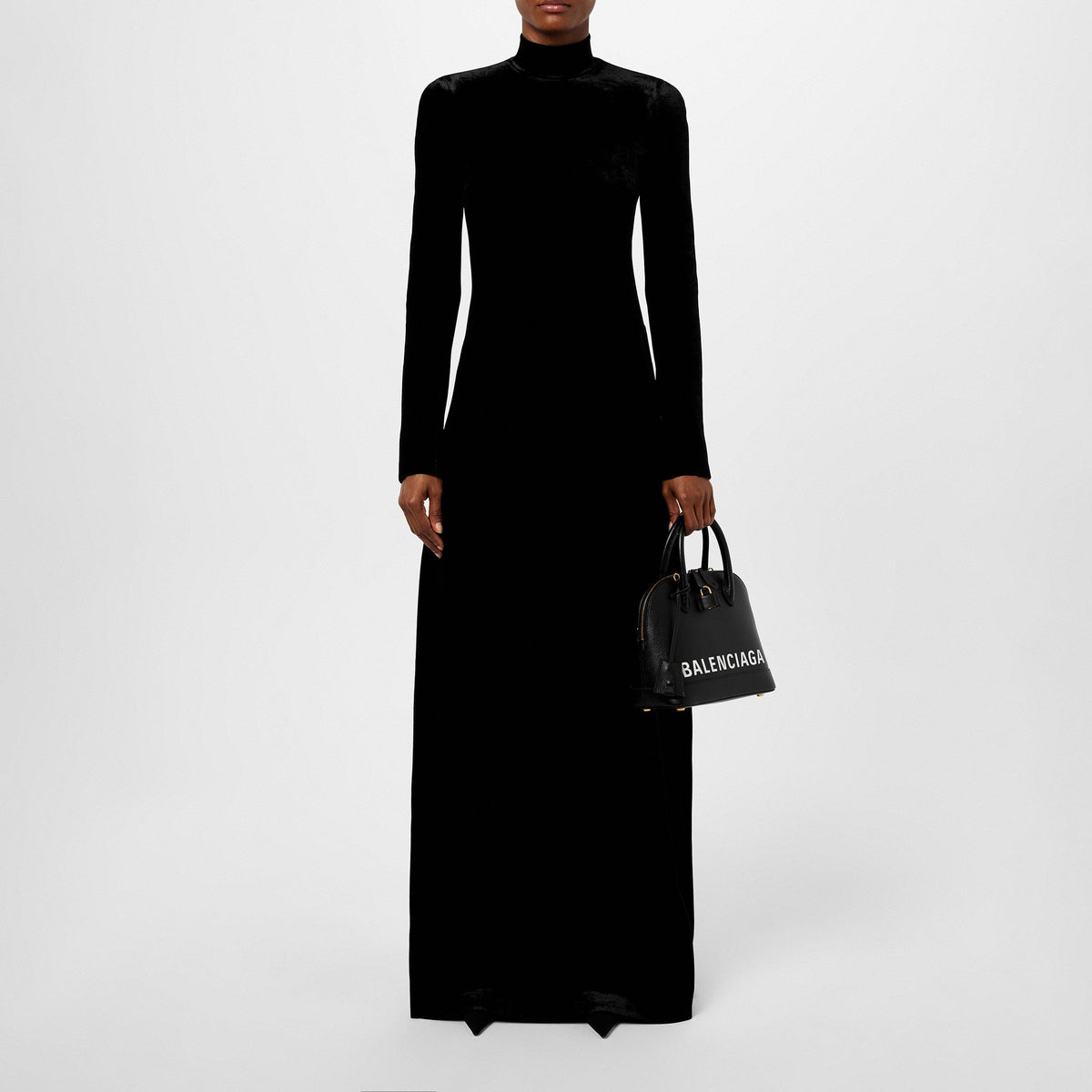 Long Sleeved A Line Gown