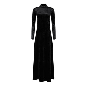 Long Sleeved A Line Gown