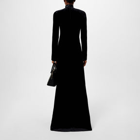 Long Sleeved A Line Gown