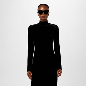 Long Sleeved A Line Gown