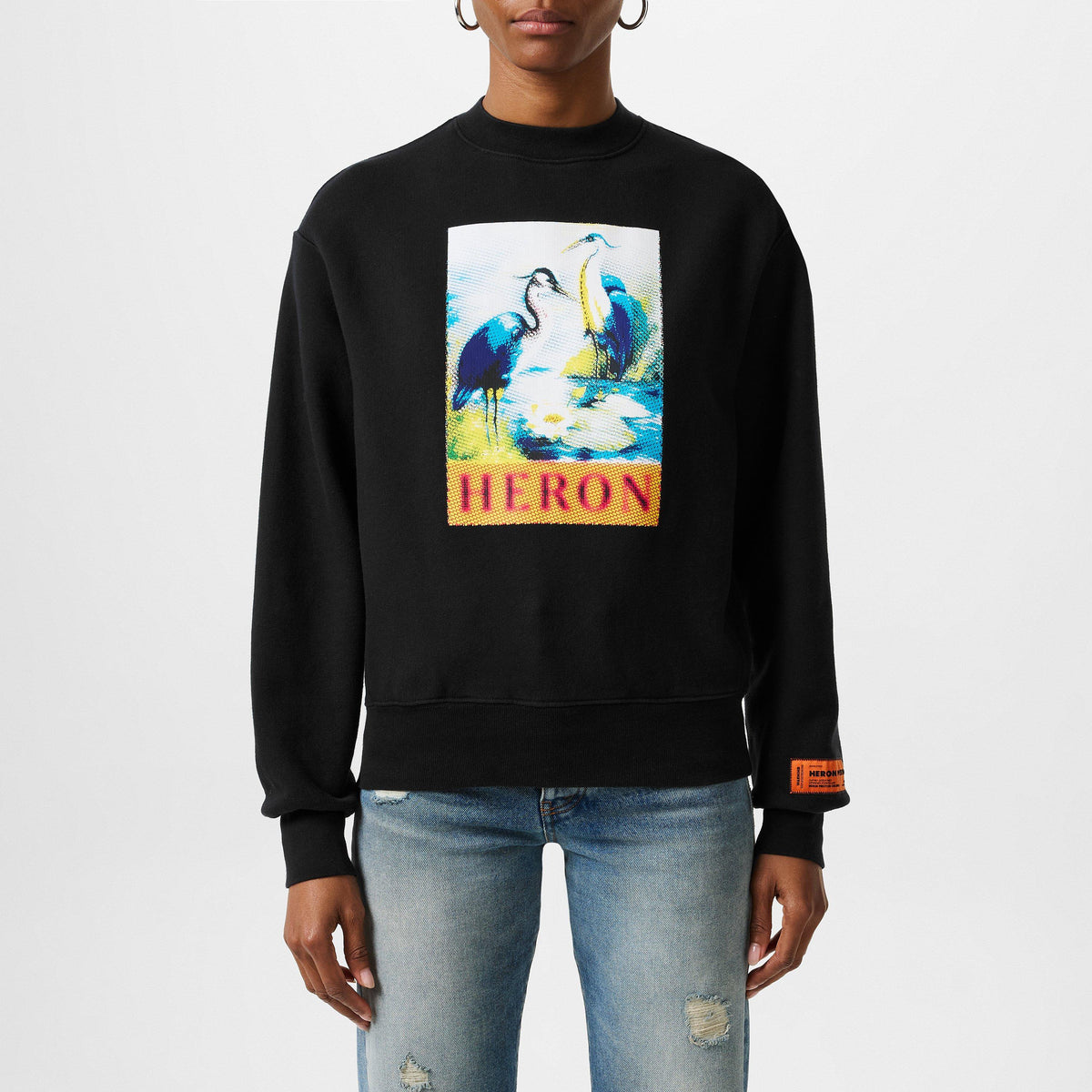 Halftone Graphic Crew Sweater