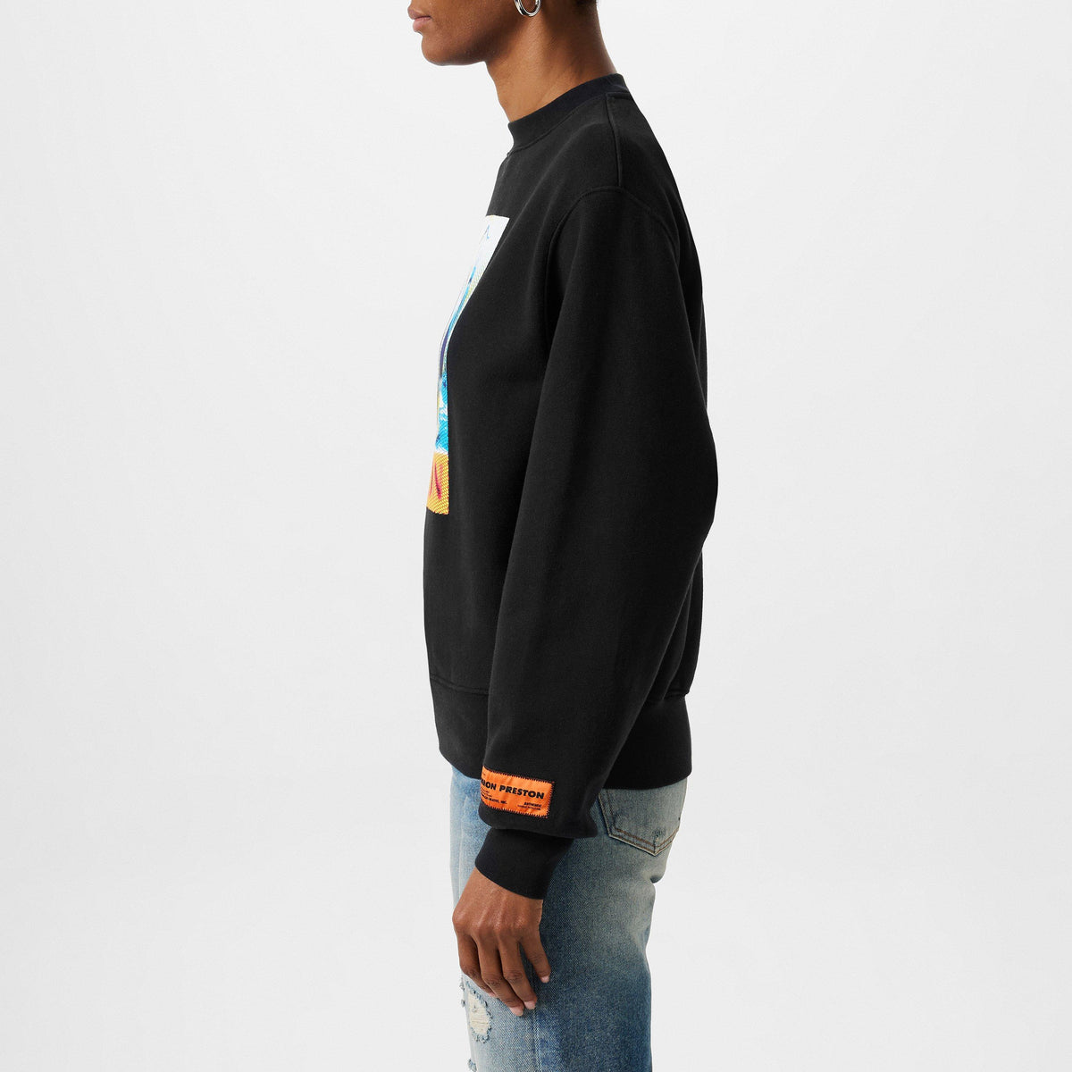 Halftone Graphic Crew Sweater