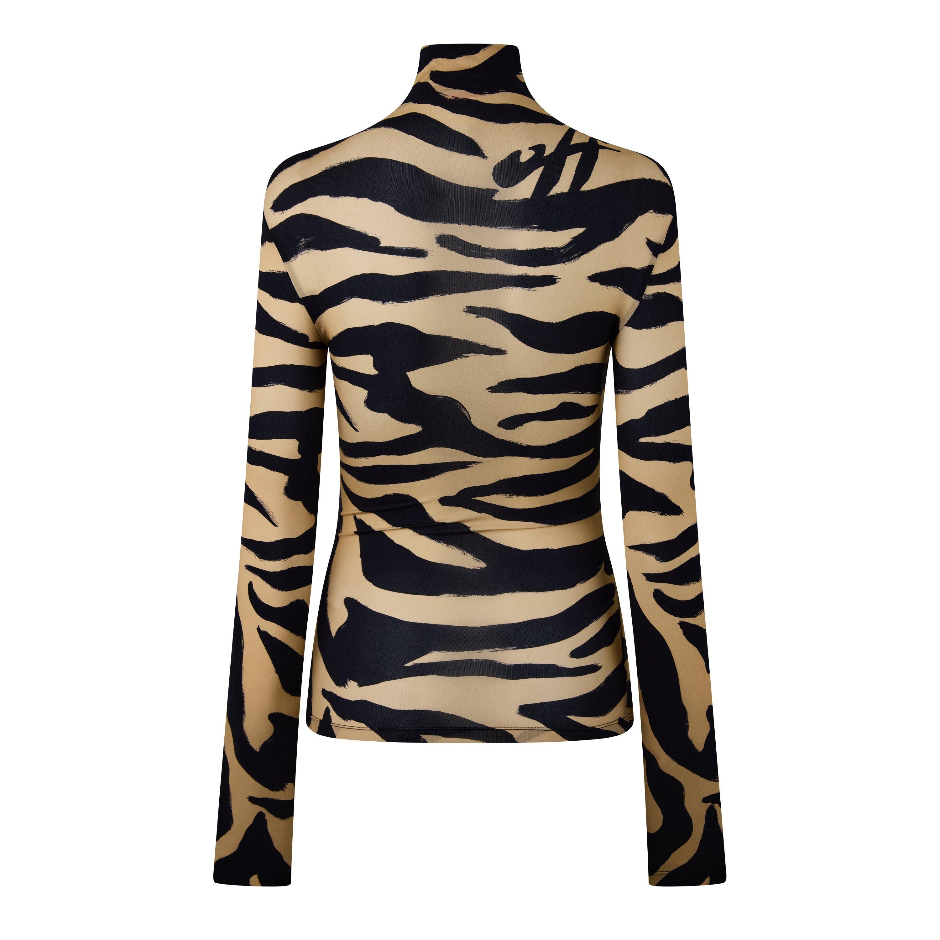 Zebra Turtleneck Sweater