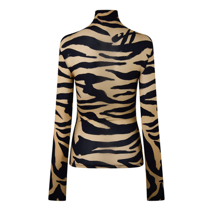 Zebra Turtleneck Sweater