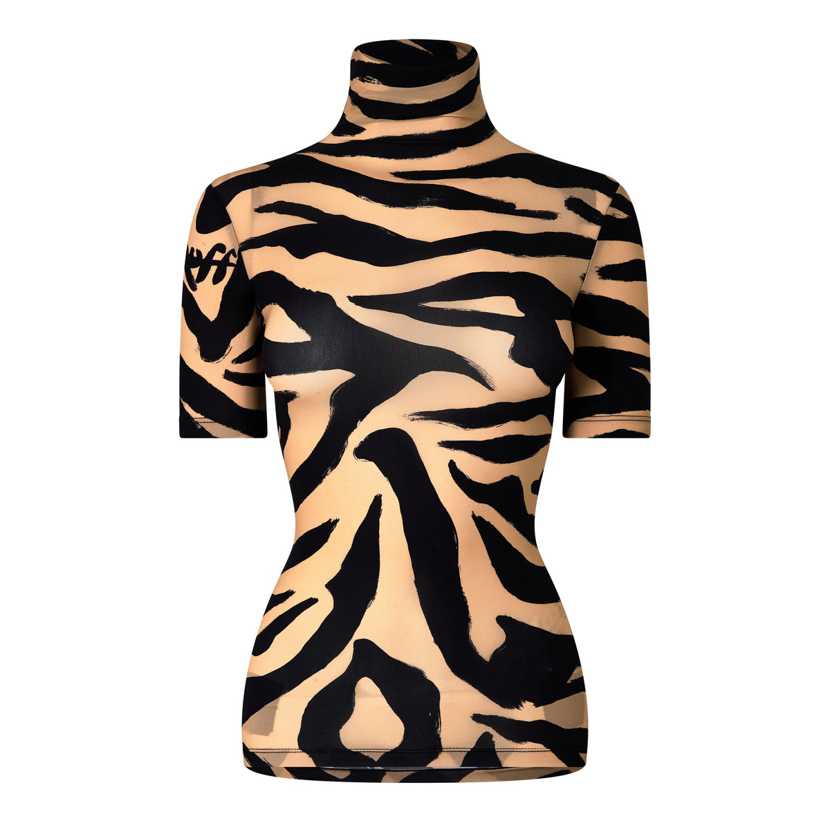 Women's Zebra Turtleneck Sweater