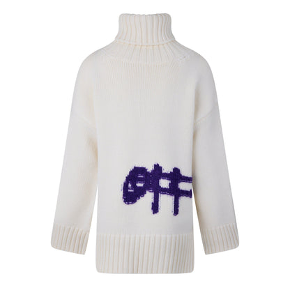 Logo Intarsia Turtleneck Sweater
