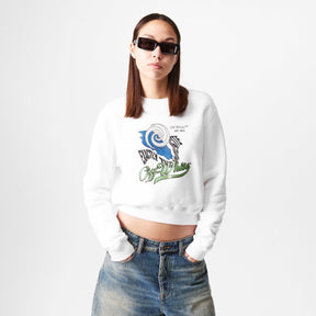 Women's Bling Cropped Crew Sweater
