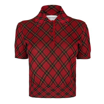 Alex Check Polo Knitted Top
