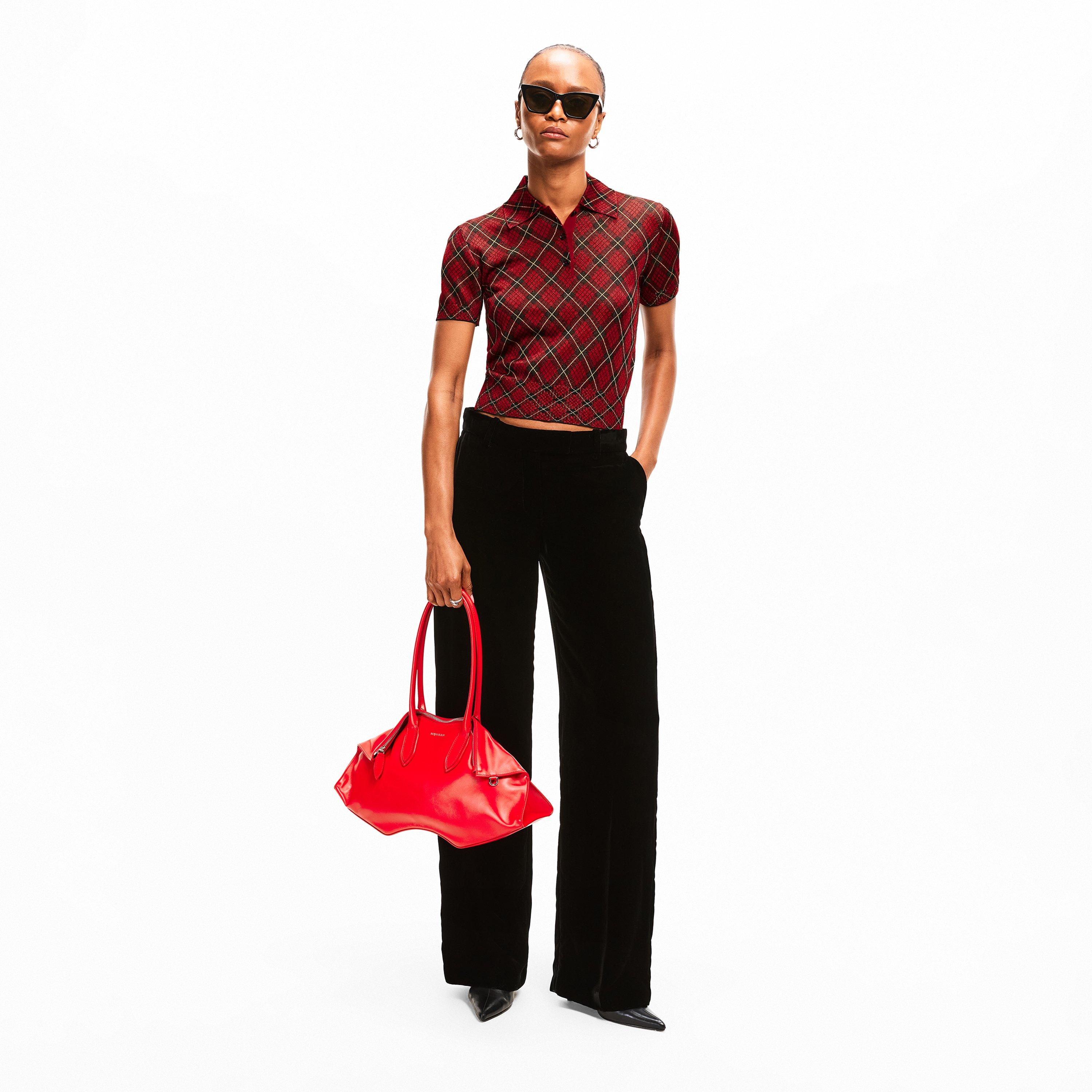Alex Check Polo Knitted Top