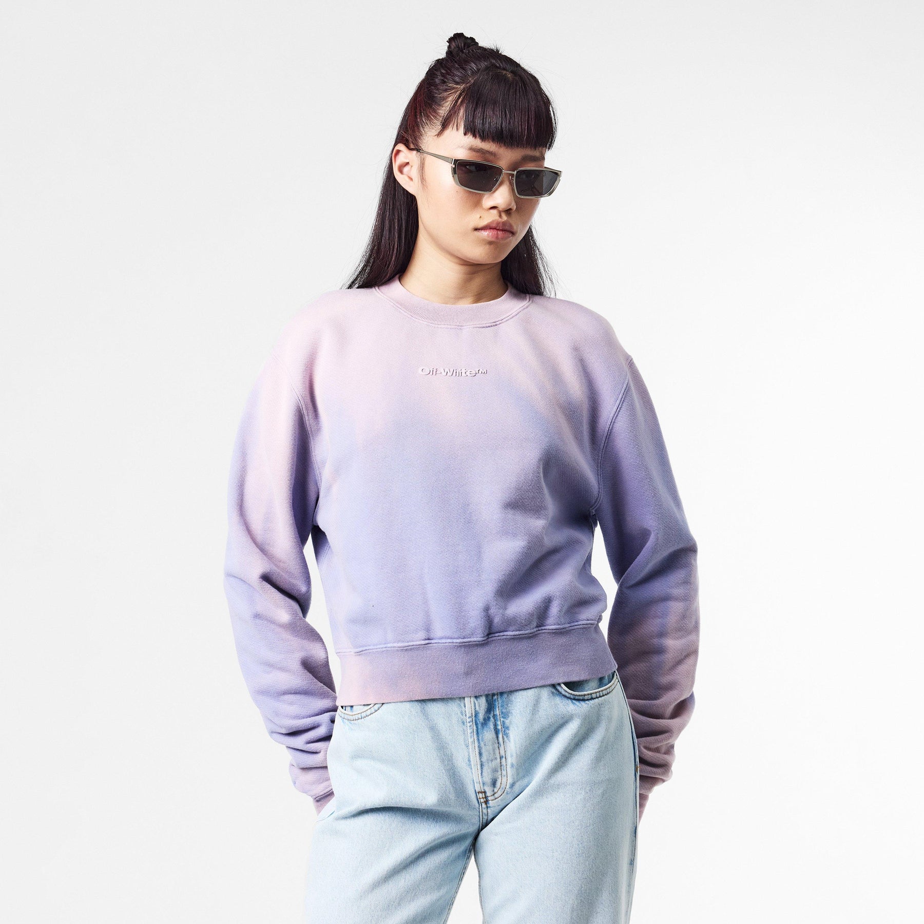 Women's  Cropped Crew-Neck Sweater
