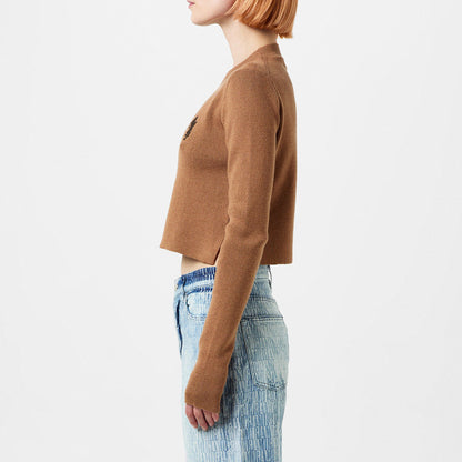 Embroidered Cropped Jumper