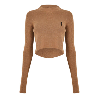 Embroidered Cropped Jumper
