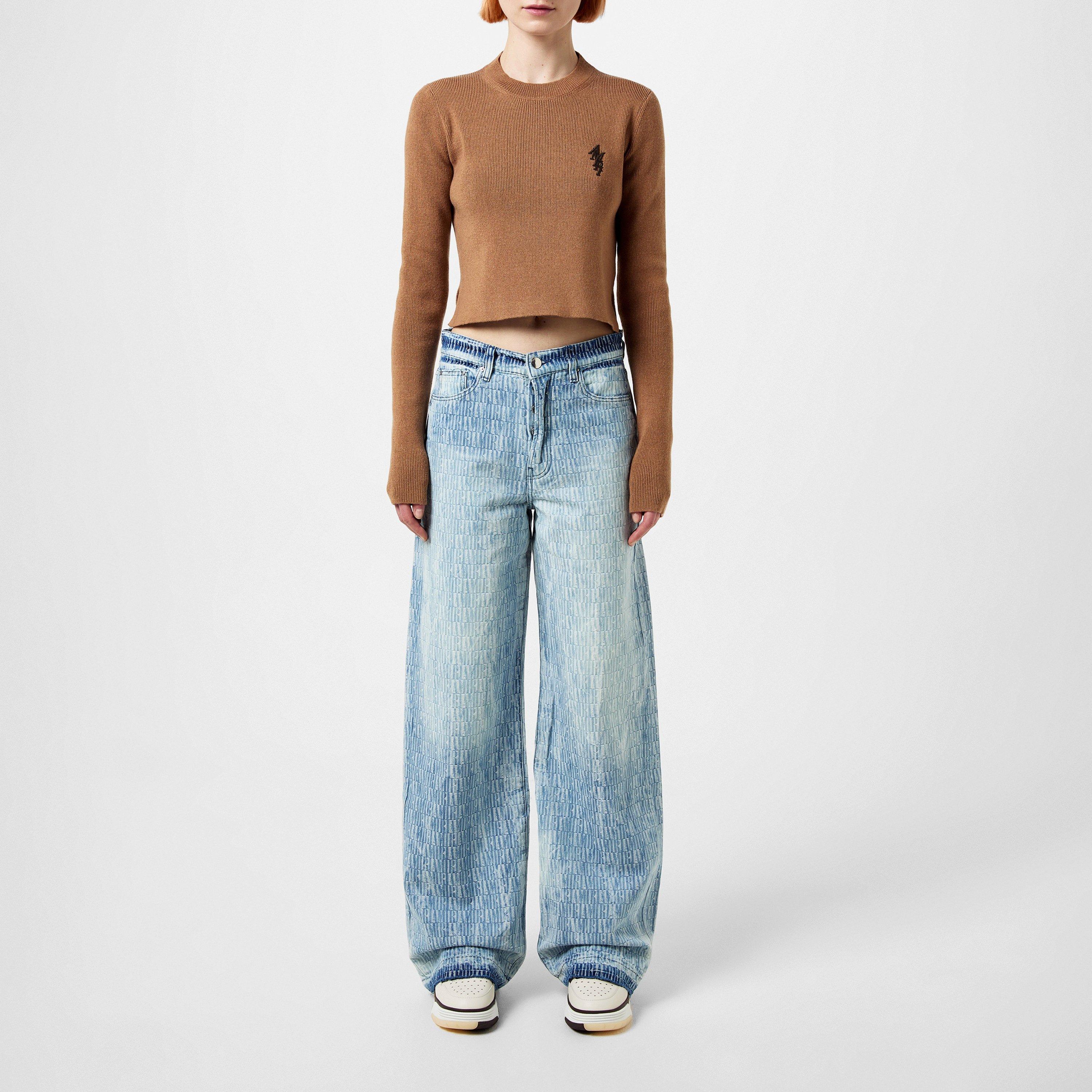 Embroidered Cropped Jumper