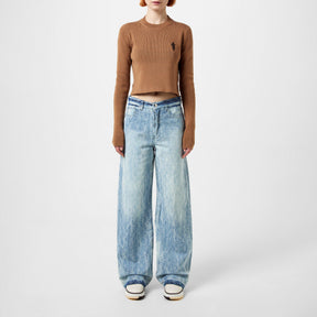 Embroidered Cropped Jumper
